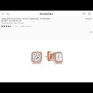 Rose Gold Pandora Earrings